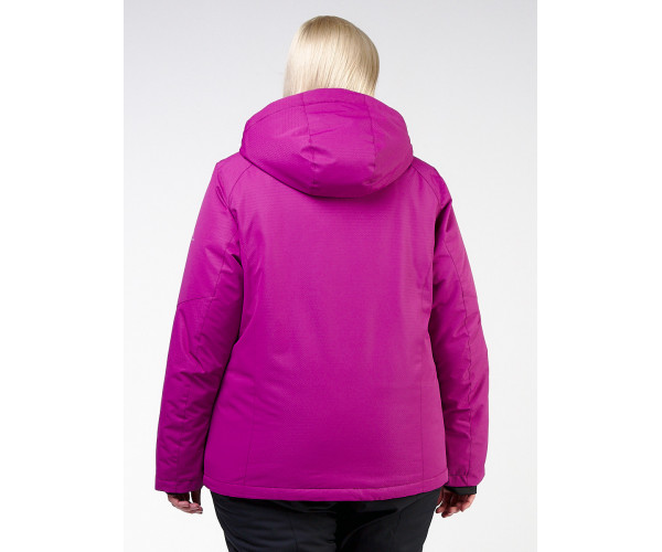 Женская зимняя горнолыжная куртка большого размера фиолетового цвета 11982F