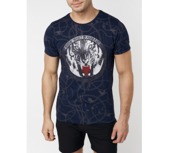 Подростковая футболка темно-синего цвета 220081TS