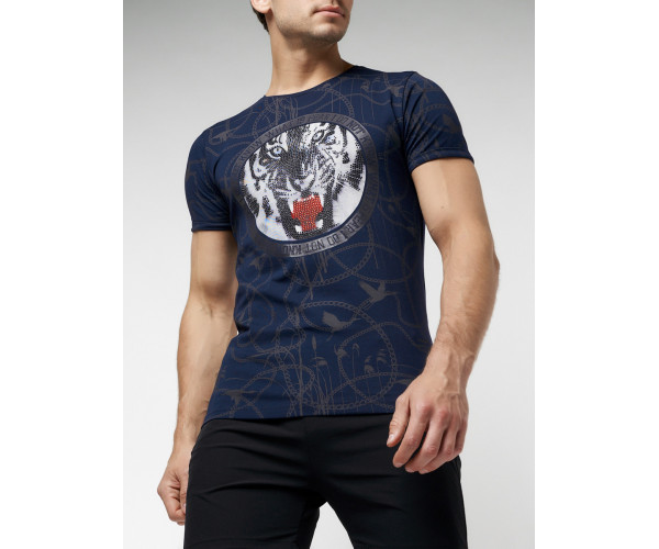 Подростковая футболка темно-синего цвета 220081TS