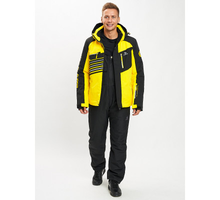 Горнолыжный костюм мужской желтого цвета 077012J