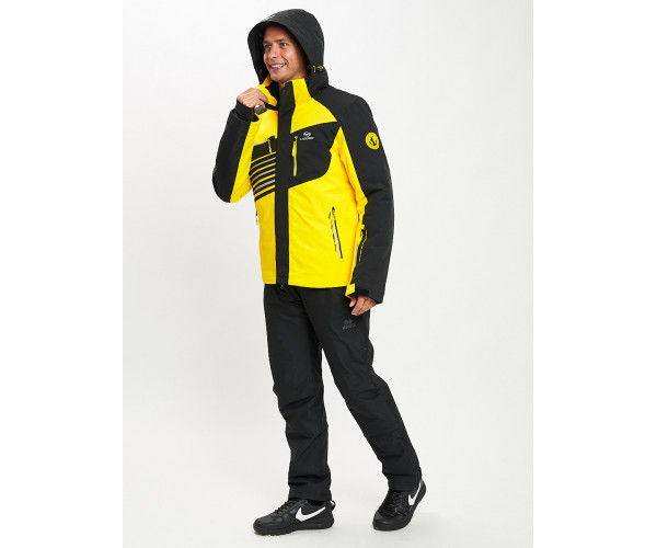 Горнолыжный костюм мужской желтого цвета 077012J