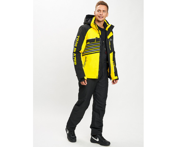 Горнолыжный костюм мужской желтого цвета 077012J