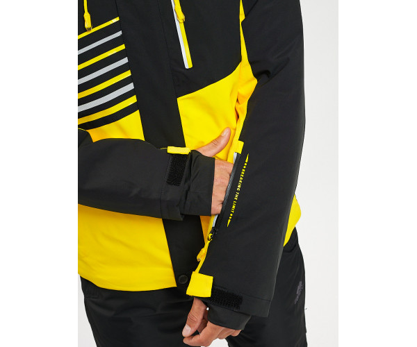 Горнолыжный костюм мужской желтого цвета 077012J