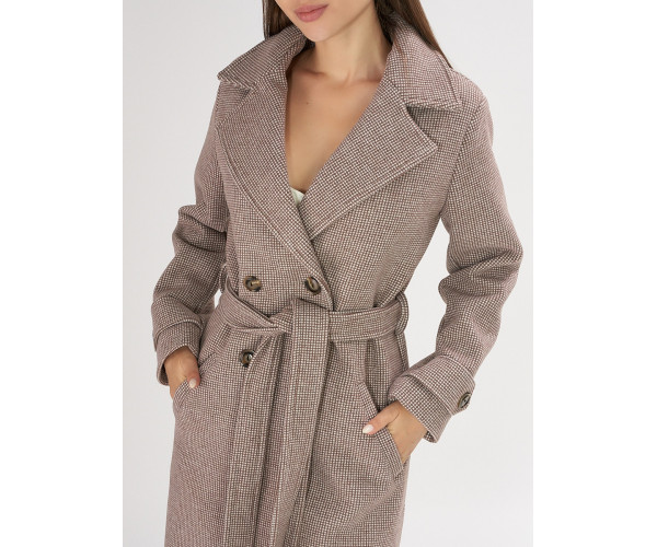 Пальто демисезонное бежевого цвета 42122B