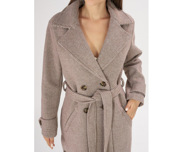 Пальто демисезонное бежевого цвета 42122B