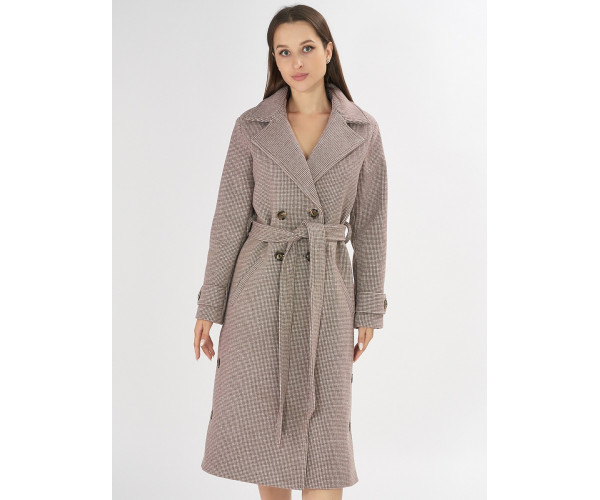 Пальто демисезонное бежевого цвета 42122B