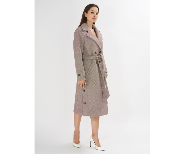 Пальто демисезонное бежевого цвета 42122B