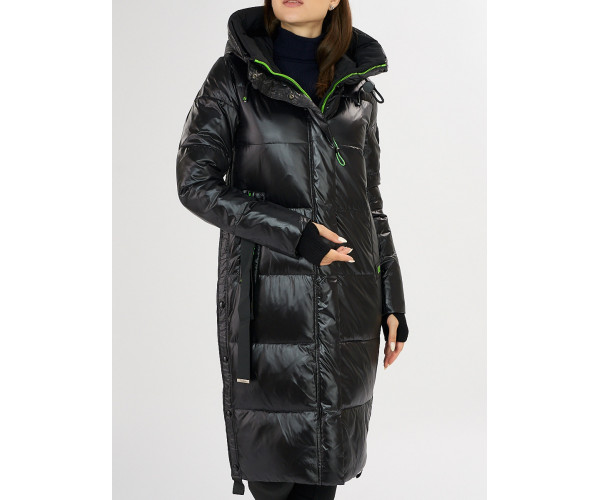 Куртка зимняя черного цвета 72101Ch