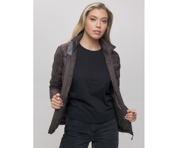 Пуховик еврозима Valianly коричневого цвета 32122K