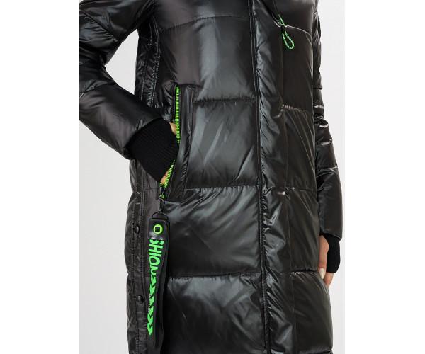 Куртка зимняя черного цвета 72101Ch