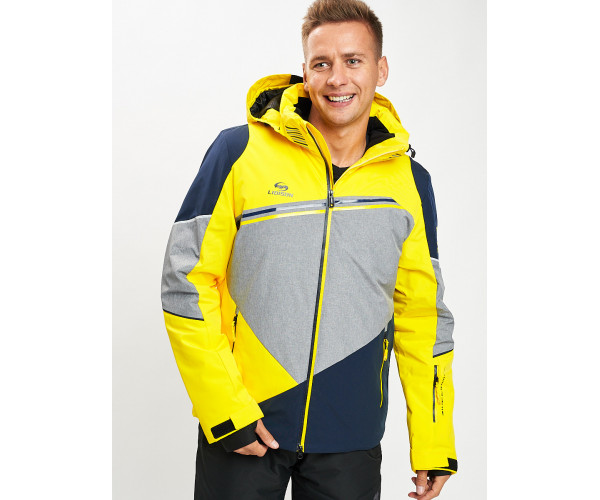 Горнолыжная куртка мужская желтого цвета 77016J