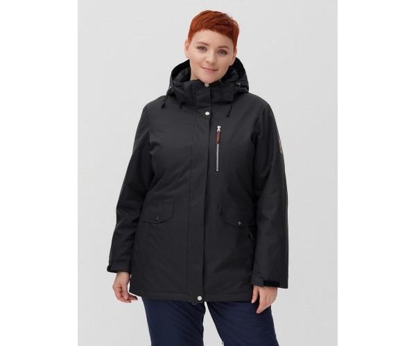 Горнолыжная костюм  bigsize темно-серого цвета 02047TC