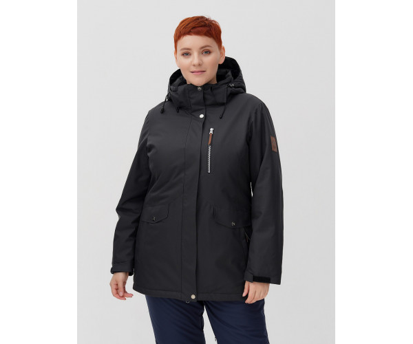 Горнолыжная костюм  bigsize темно-серого цвета 02047TC