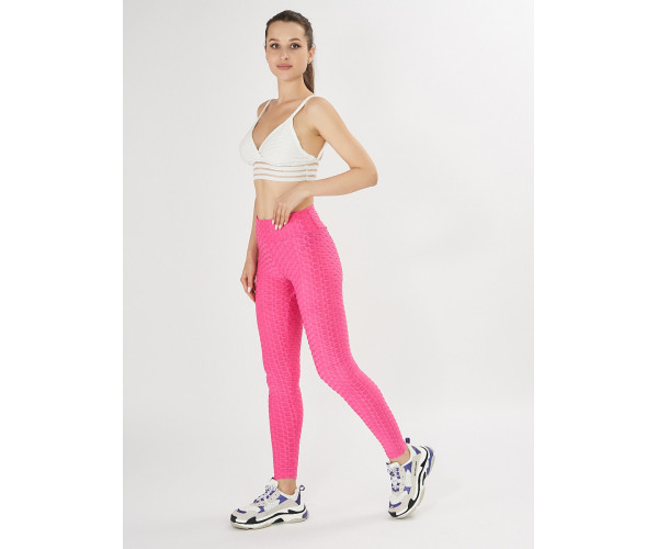 Леггинсы женские розового цвета 1165R