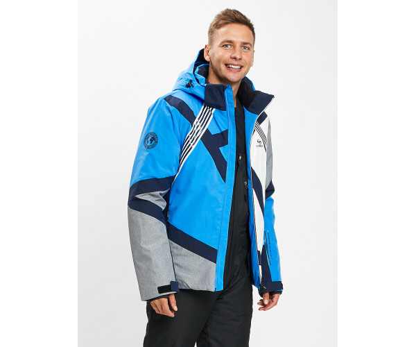 Горнолыжная куртка мужская синего цвета 77015S