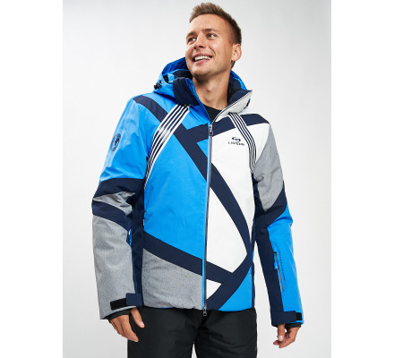 Горнолыжная куртка мужская синего цвета 77015S
