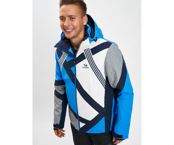 Горнолыжная куртка мужская синего цвета 77015S