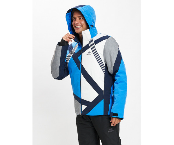 Горнолыжная куртка мужская синего цвета 77015S