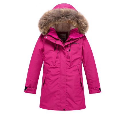 Парка зимняя Valianly для девочки розового цвета 9042R