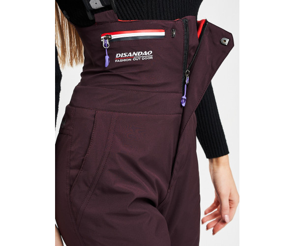 Брюки горнолыжные темно-фиолетового цвета 102TF