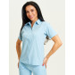 Спортивная футболка поло женская голубого цвета 33412Gl