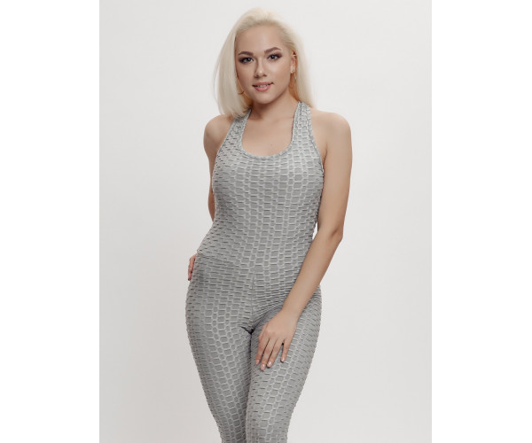 Комбинезон для фитнеса женский серого цвета 2005Sr
