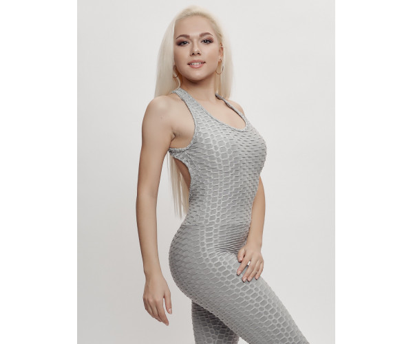 Комбинезон для фитнеса женский серого цвета 2005Sr