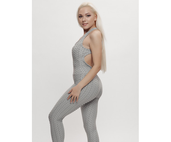 Комбинезон для фитнеса женский серого цвета 2005Sr