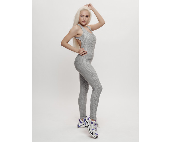 Комбинезон для фитнеса женский серого цвета 2005Sr