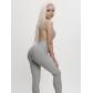 Комбинезон для фитнеса женский серого цвета 2005Sr