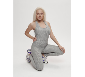 Комбинезон для фитнеса женский серого цвета 2005Sr