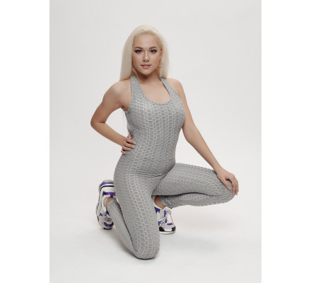 Комбинезон для фитнеса женский серого цвета 2005Sr