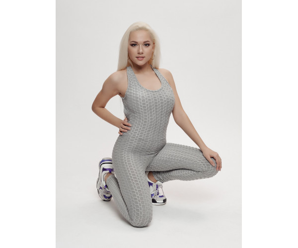 Комбинезон для фитнеса женский серого цвета 2005Sr