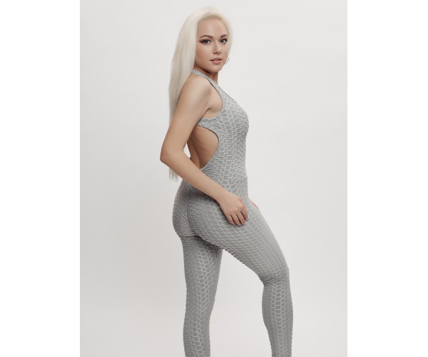 Комбинезон для фитнеса женский серого цвета 2005Sr