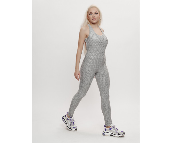 Комбинезон для фитнеса женский серого цвета 2005Sr