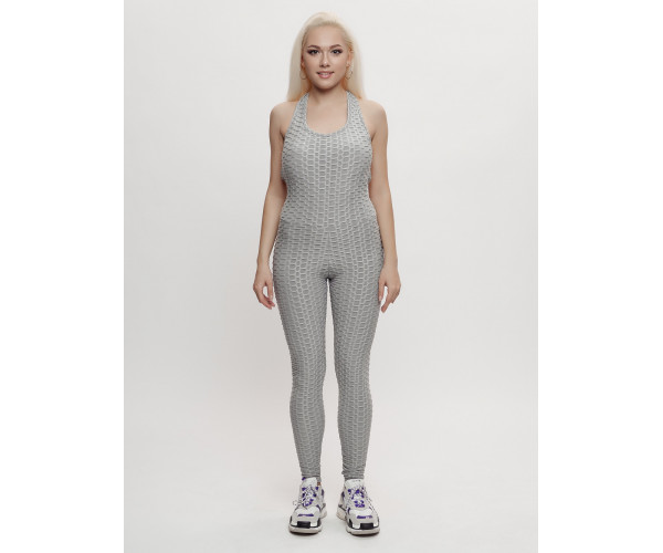 Комбинезон для фитнеса женский серого цвета 2005Sr