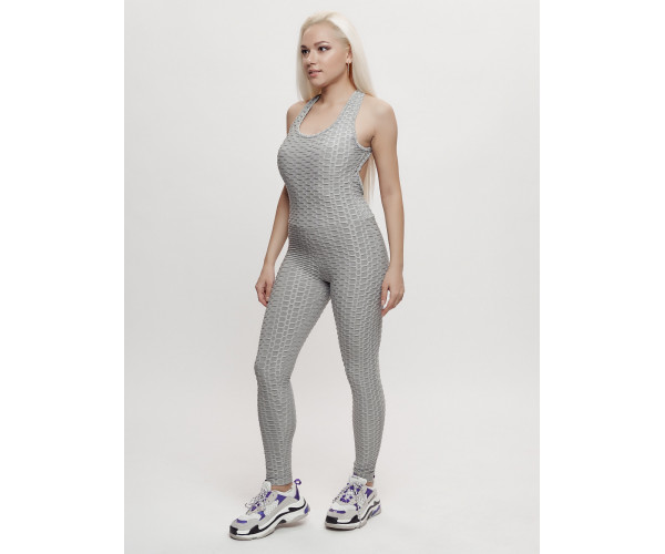 Комбинезон для фитнеса женский серого цвета 2005Sr
