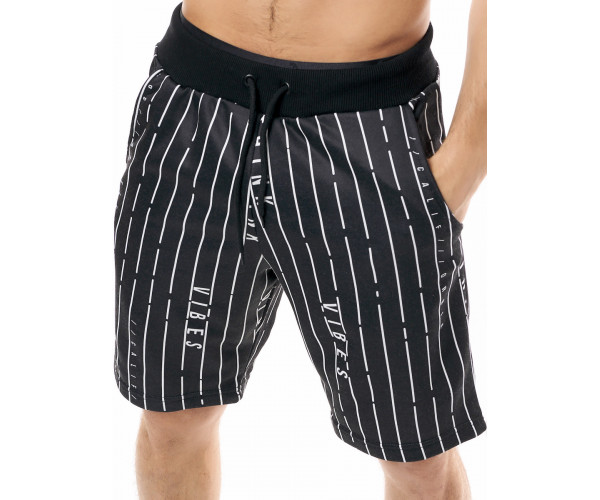 Шорты трикотажные мужские черного цвета 225305Ch