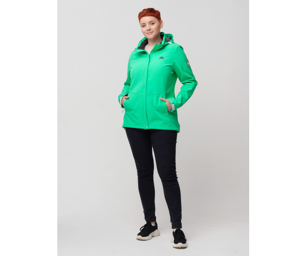 Ветровка  bigsize зеленого цвета 2034-1Z