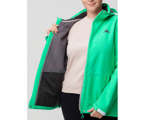 Ветровка  bigsize зеленого цвета 2034-1Z