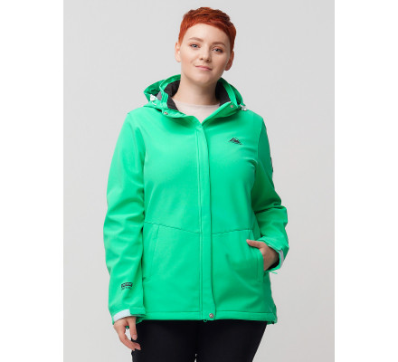 Ветровка  bigsize зеленого цвета 2034-1Z