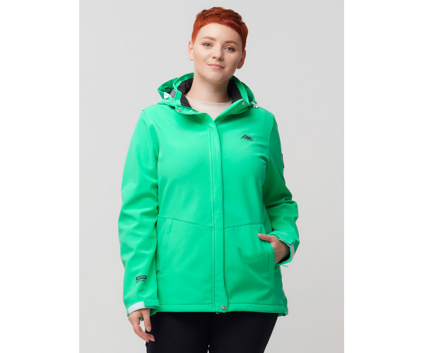 Ветровка  bigsize зеленого цвета 2034-1Z