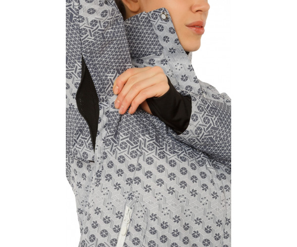 Женский зимний костюм горнолыжный серого цвета 017881Sr