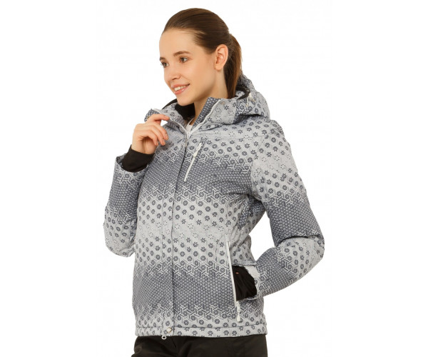 Женский зимний костюм горнолыжный серого цвета 017881Sr