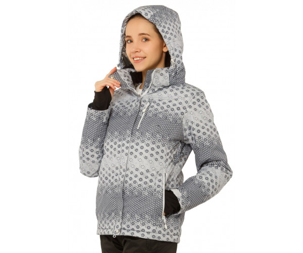 Женский зимний костюм горнолыжный серого цвета 017881Sr