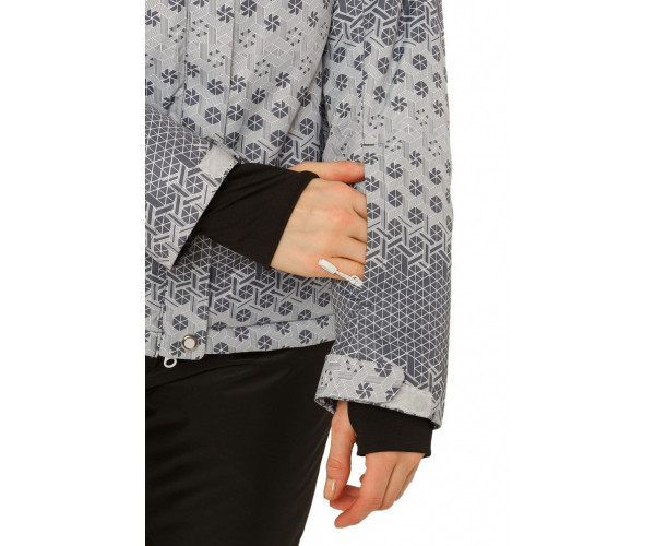 Женский зимний костюм горнолыжный серого цвета 017881Sr