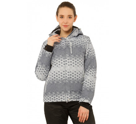 Женская зимняя горнолыжная куртка серого цвета 1786Sr