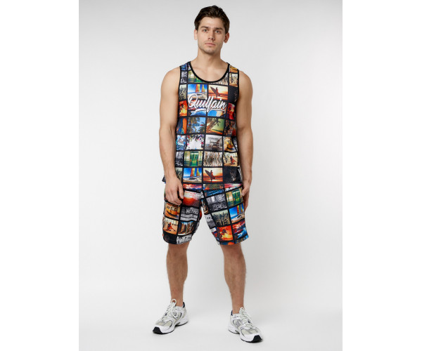 Костюм шорты и майка черного цвета 225298Ch