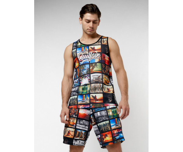 Костюм шорты и майка черного цвета 225298Ch