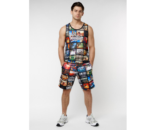 Костюм шорты и майка черного цвета 225298Ch